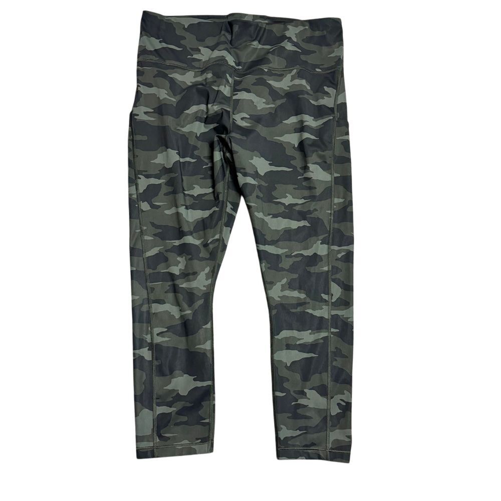 Athleta Women's 2X Green Camo Leggings Ultimate Stash Pocket 7/8 Tight